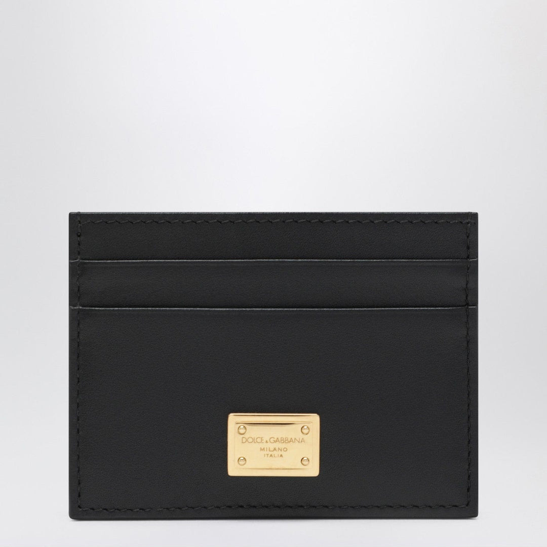 Apparel & Accessories TU Dolce&Gabbana - Black leather card holder with logo tag Brand