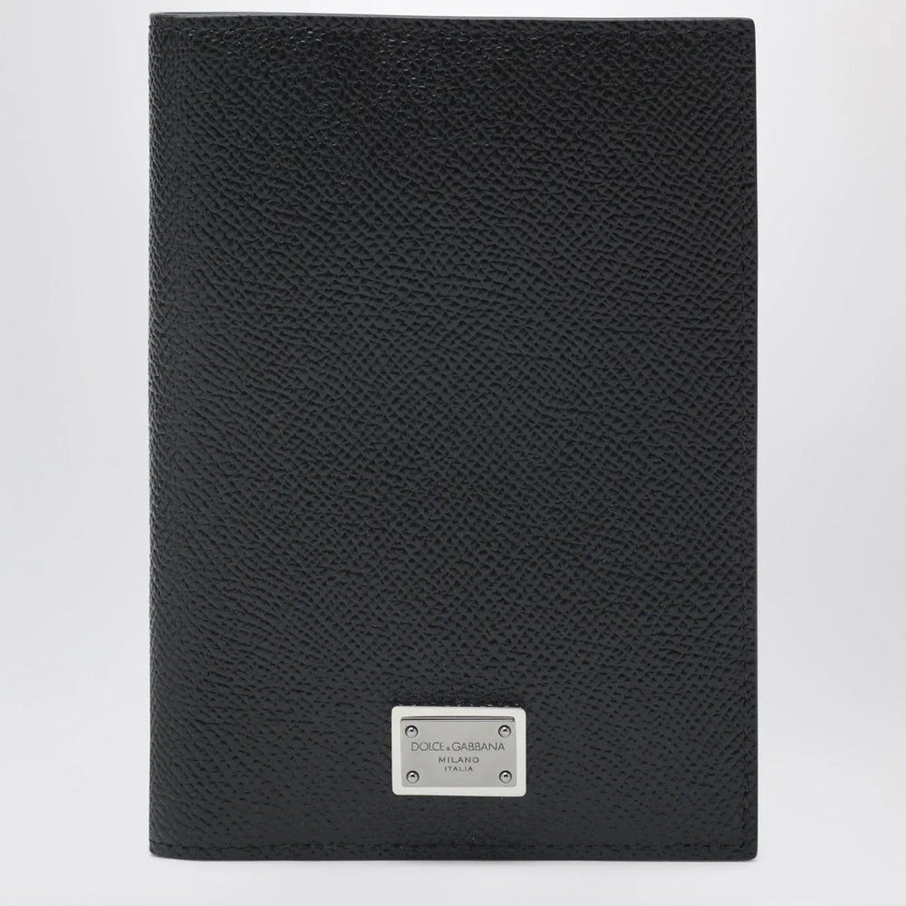 Dolce&Gabbana - Black passport holder with logo plaque Brand Apparel & Accessories TU