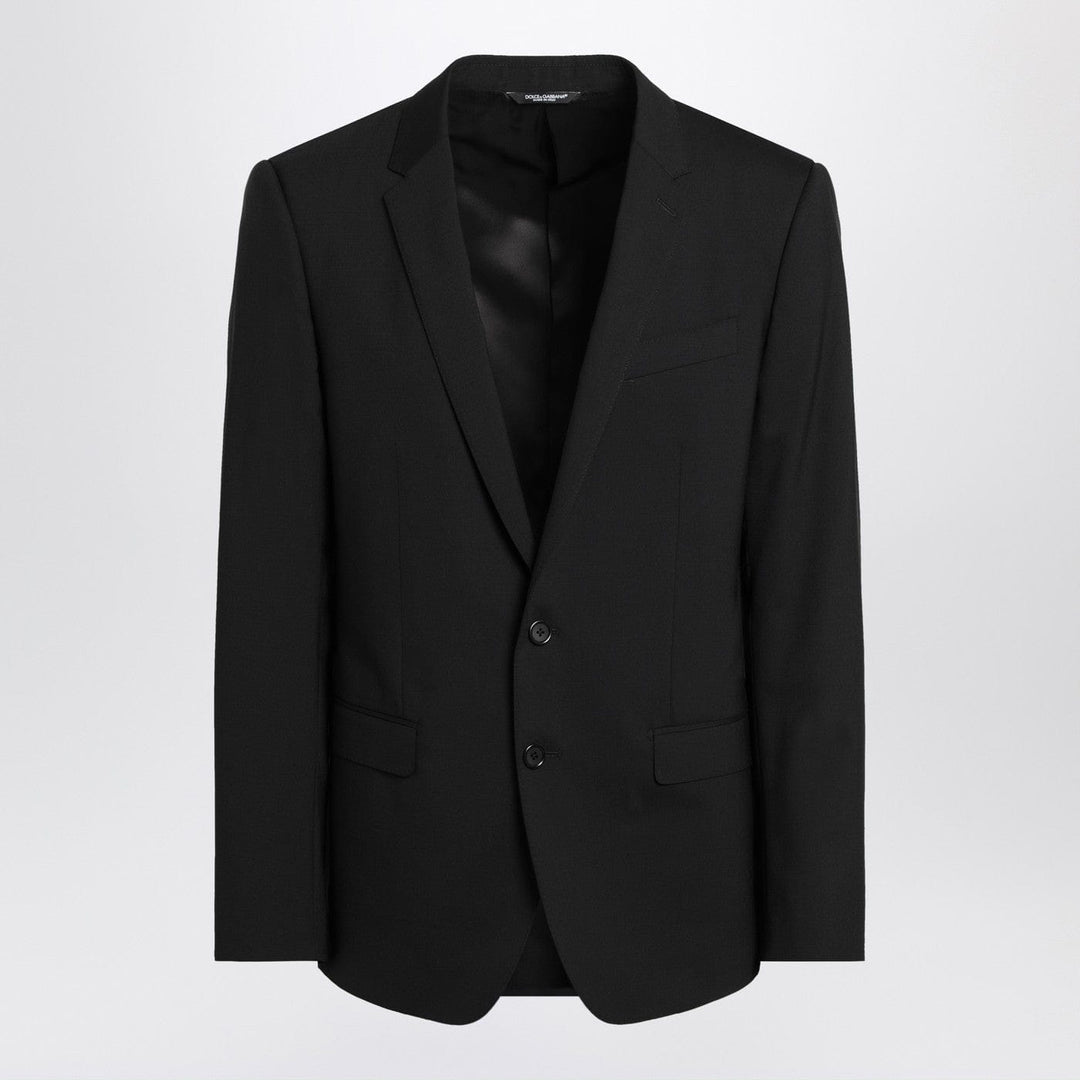 Apparel &amp; Accessories 46 IT Dolce&amp;Gabbana - Black single-breasted virgin wool suit Brand