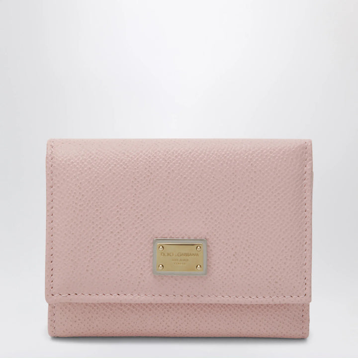 Dolce&amp;Gabbana - Blush pink Dauphine leather French flap wallet Brand Apparel &amp; Accessories TU