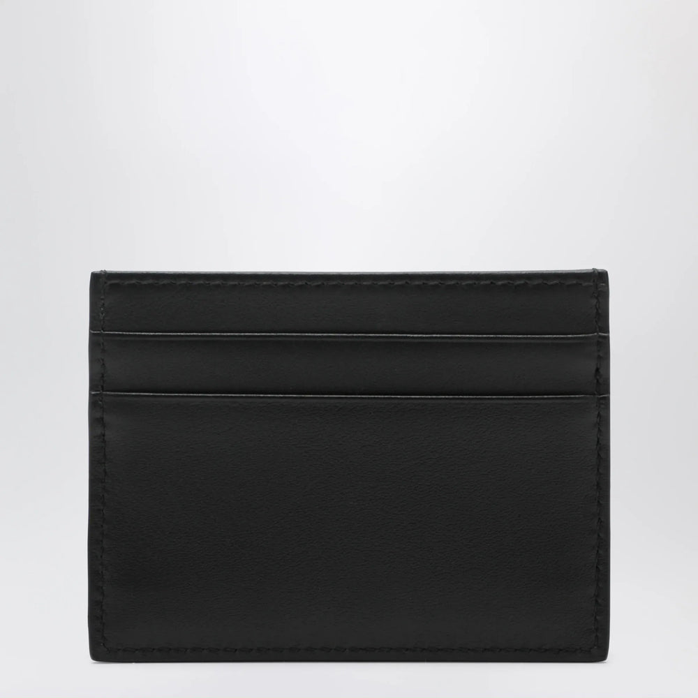 Dolce&Gabbana - DG Intrecciato card holder with woven logo in calfskin, black Brand Apparel & Accessories TU