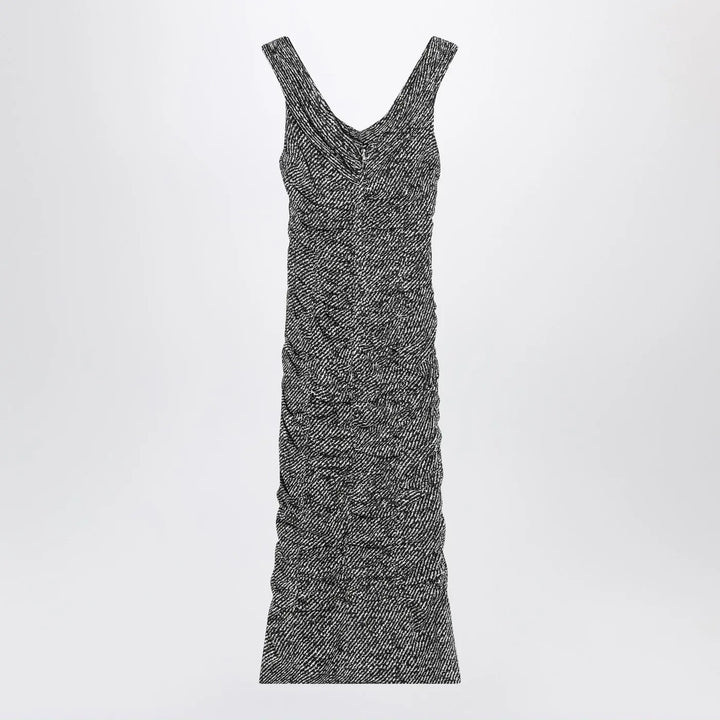 Dolce&amp;Gabbana - Diagonal print dress in silk blend Brand Apparel &amp; Accessories 40  IT
