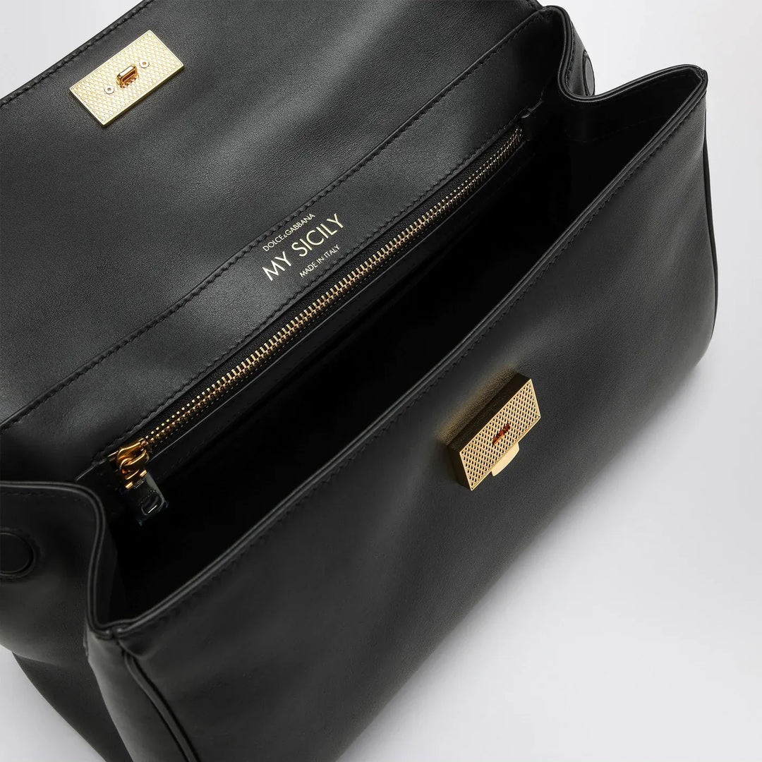 Dolce&amp;Gabbana - Handbag My Sicily in black leather Brand Apparel &amp; Accessories TU