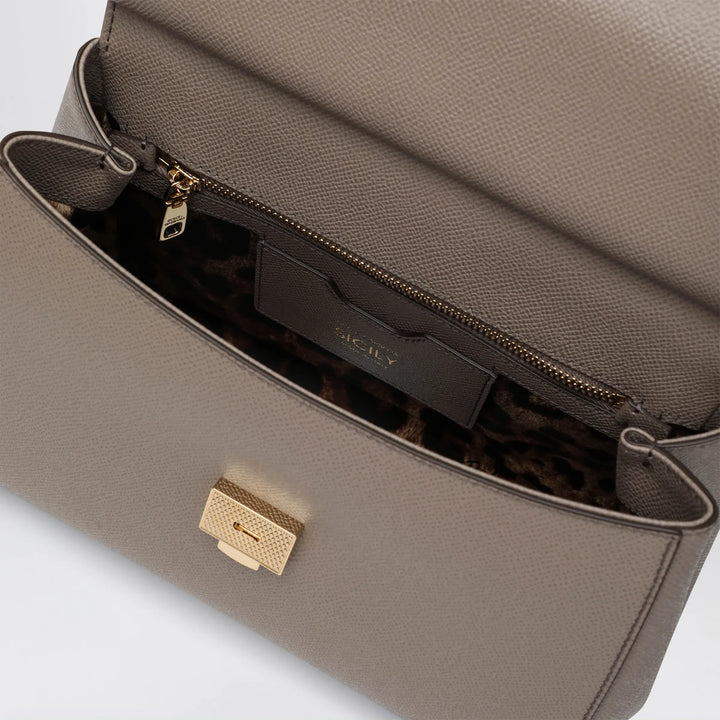 Dolce&amp;Gabbana - Large mud colour Sicily Hand Bag Brand Apparel &amp; Accessories