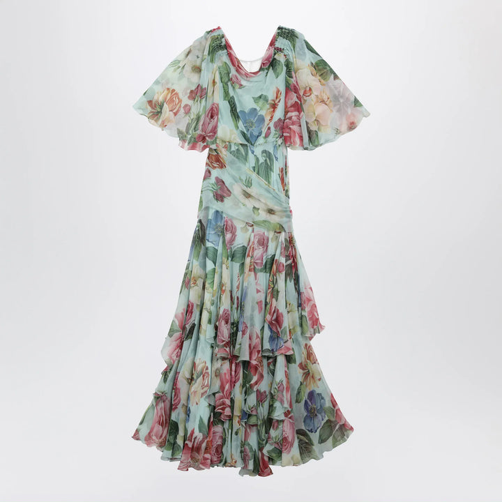 Dolce&amp;Gabbana - Long floral chiffon dress Brand Apparel &amp; Accessories 38  IT