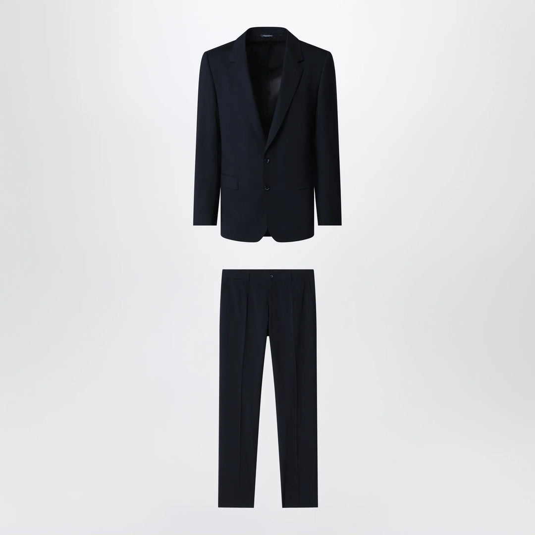 Dolce&amp;Gabbana - Martini double-breasted dress in blue stretch wool Brand Apparel &amp; Accessories 46 IT