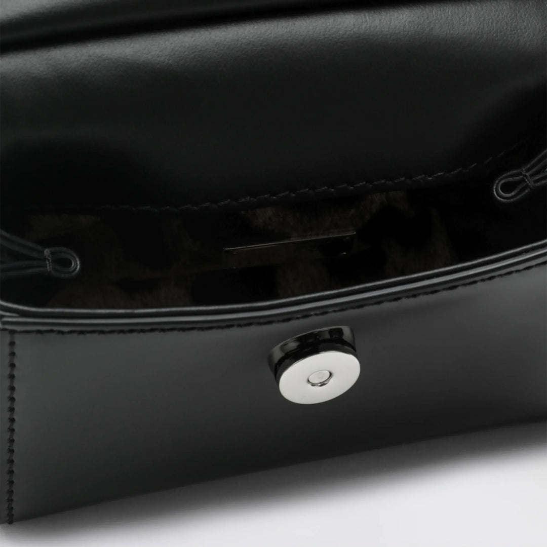 Dolce&amp;Gabbana - Mini patent calf leather bag with logo plaque, black Brand Apparel &amp; Accessories TU