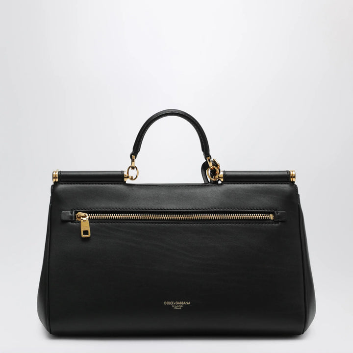 Dolce&amp;Gabbana - My Sicily medium black plongé leather bag Brand Apparel &amp; Accessories TU