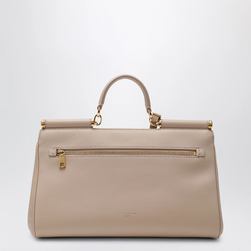Dolce&Gabbana - My Sicily medium nude-colored plongé leather bag Brand Apparel & Accessories TU