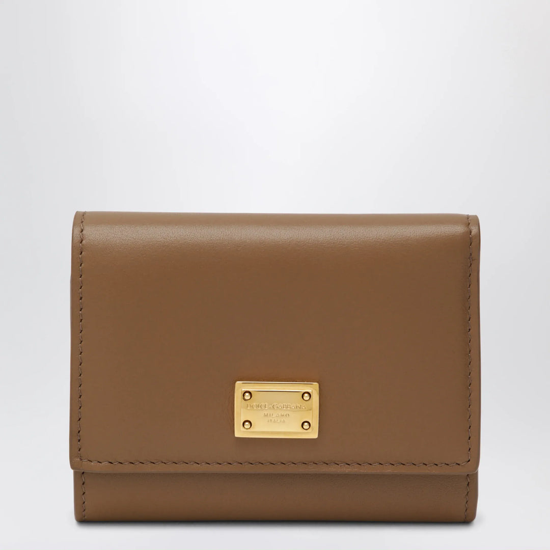 Dolce&amp;Gabbana - Plongé calfskin wallet in caramel Brand Apparel &amp; Accessories TU