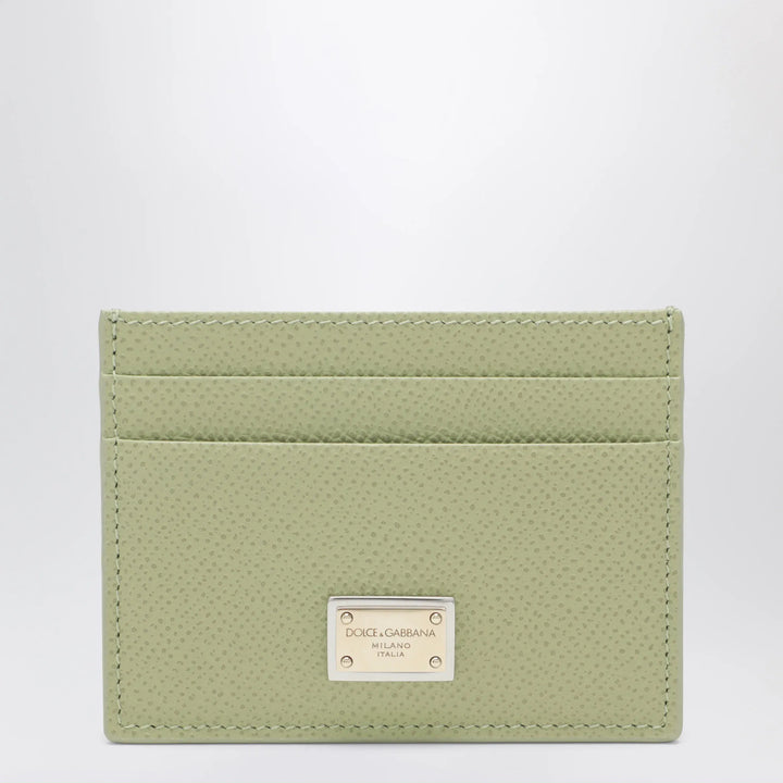 Dolce&amp;Gabbana - Sage green Dauphine leather card holder Brand Apparel &amp; Accessories TU