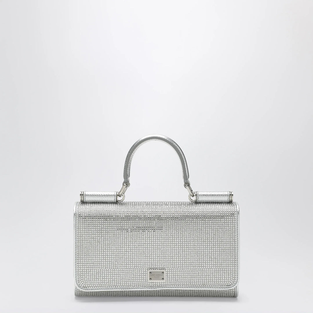 Dolce&amp;Gabbana - Satin phone bag with rhinestones in Crystal/Pearl Brand Apparel &amp; Accessories TU