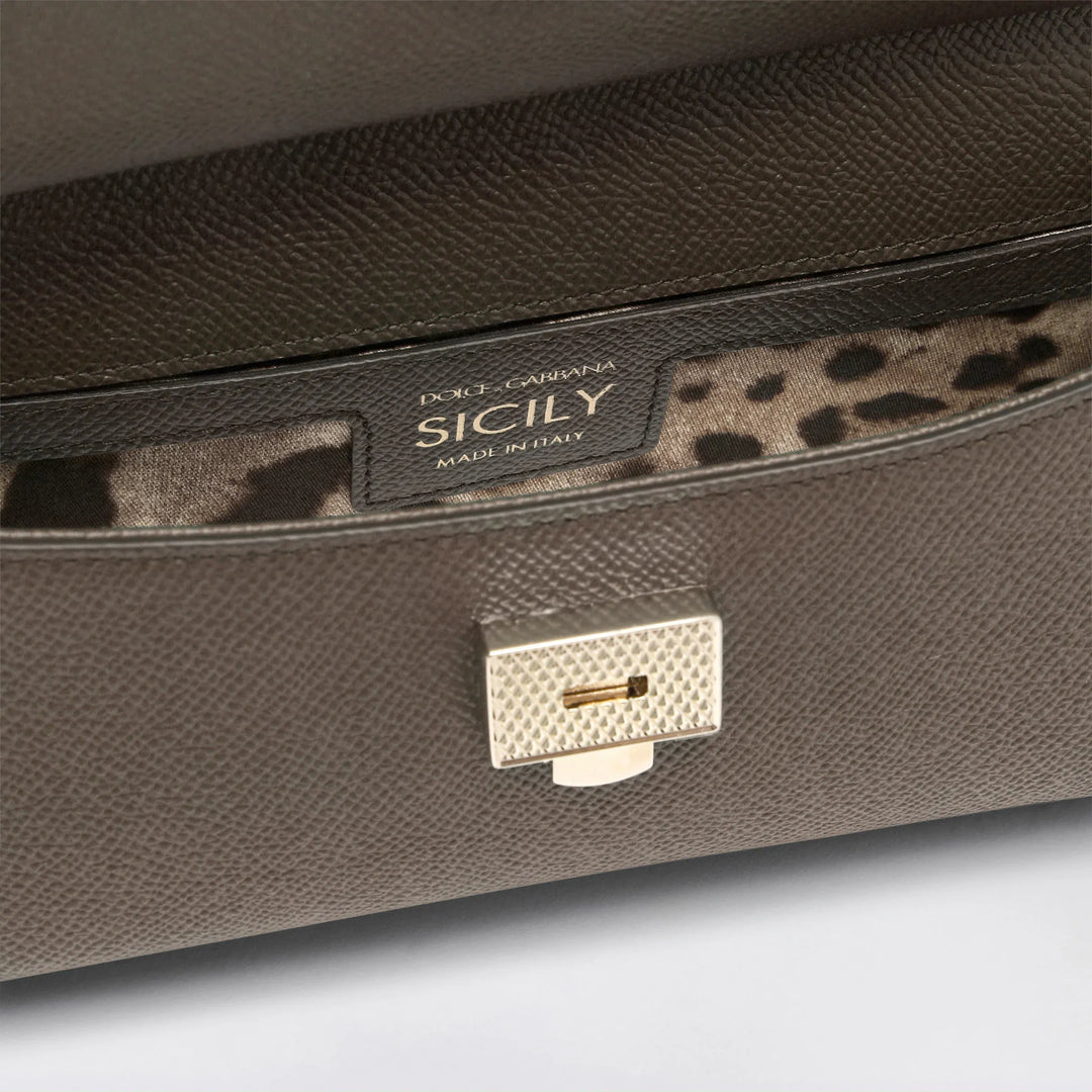 Dolce&amp;Gabbana - Small Sicily handbag in mud brown Brand Apparel &amp; Accessories