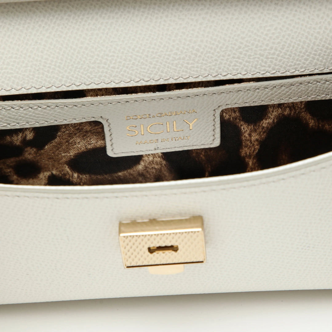 Dolce&amp;Gabbana - Small Sicily handbag in white Brand Apparel &amp; Accessories TU