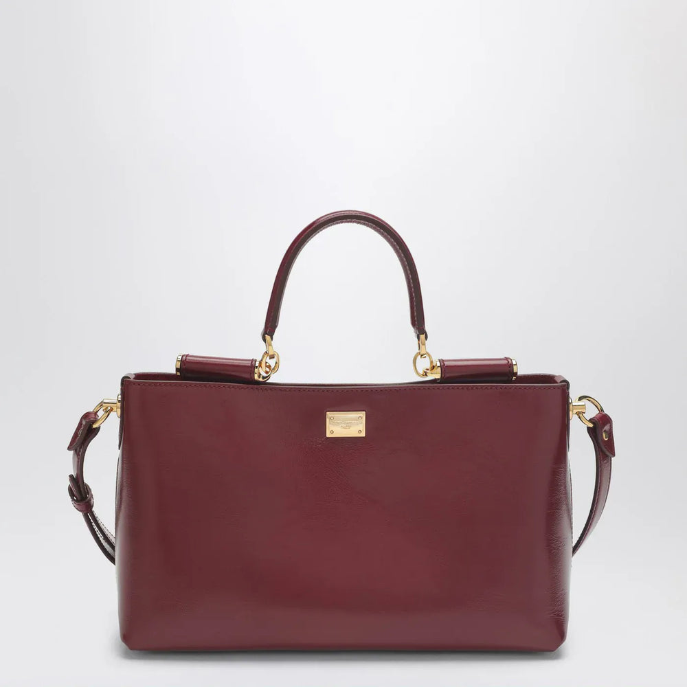 Dolce&Gabbana - Vittoria handbag in dark red leather Brand Apparel & Accessories TU
