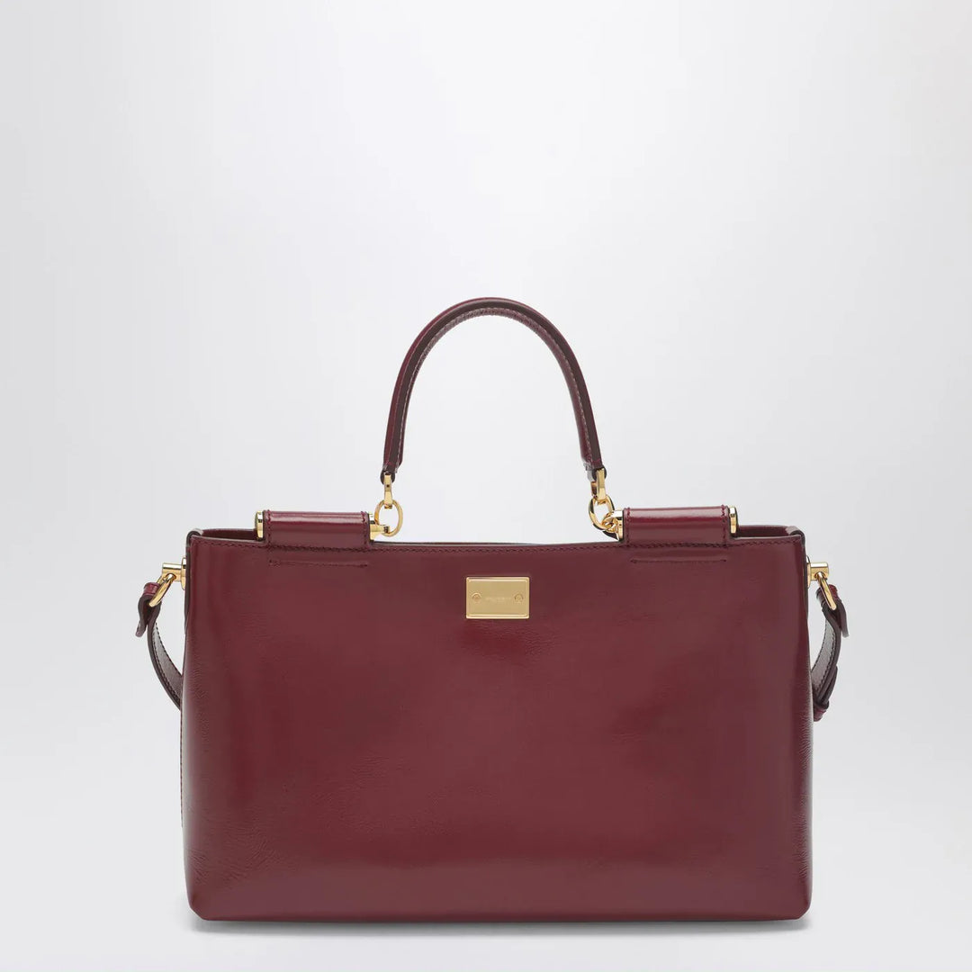 Dolce&amp;Gabbana - Vittoria handbag in dark red leather Brand Apparel &amp; Accessories TU