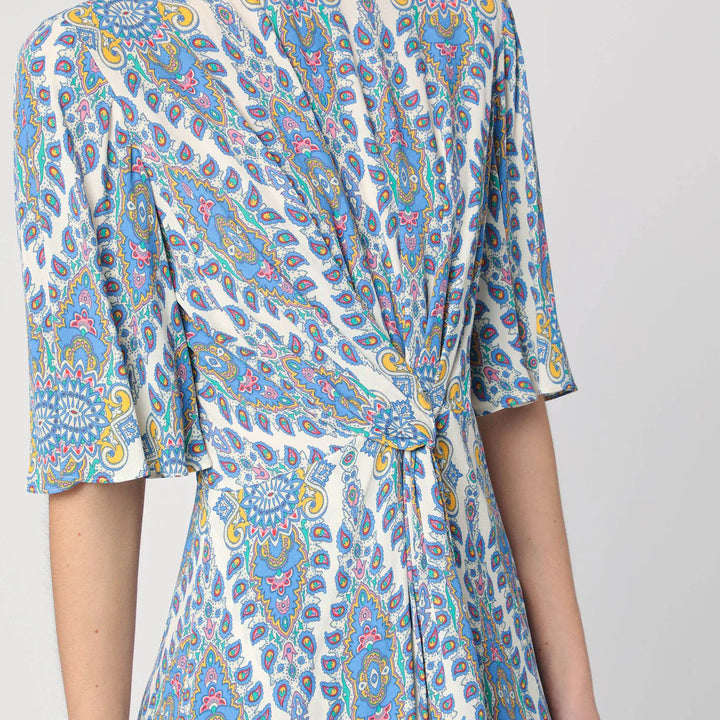 ETRO - Flared midi dress with multi-coloured print Brand Apparel &amp; Accessories 40  IT
