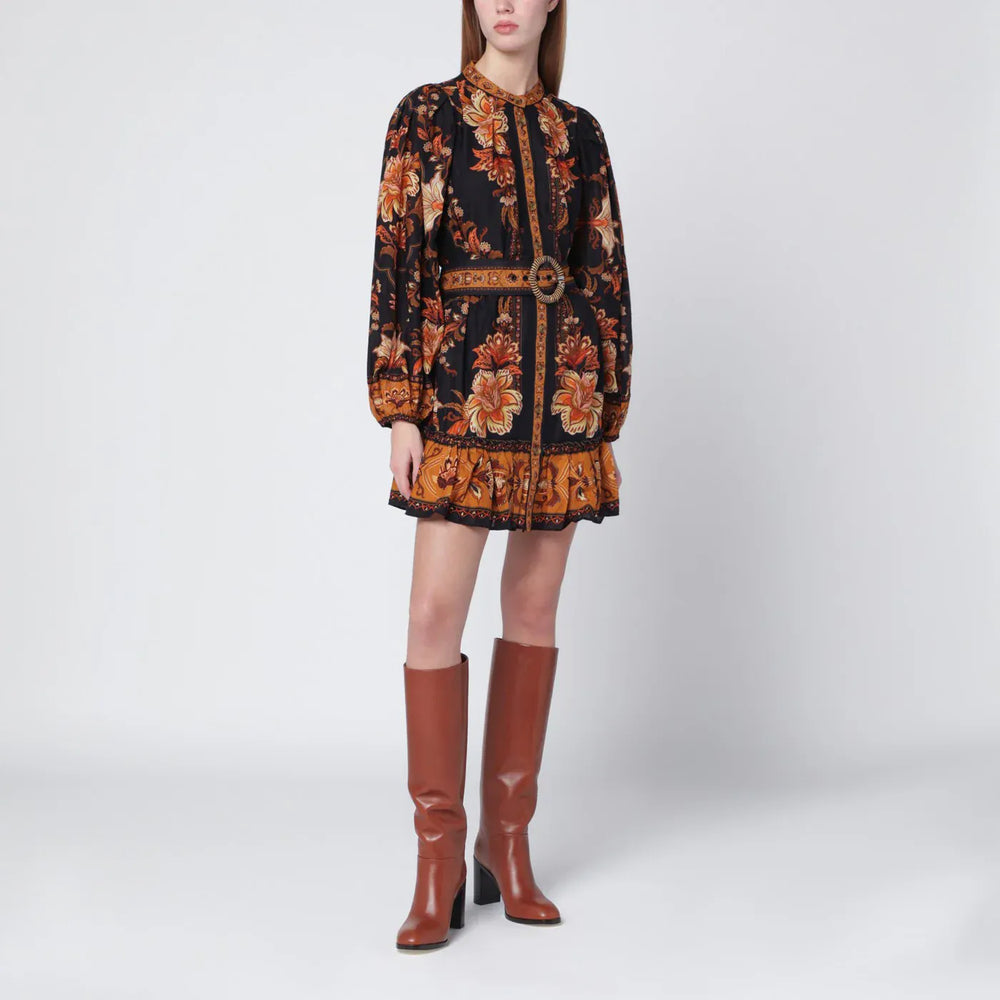 FARM Rio - Black Majestic Garden mini dress Brand Apparel & Accessories M