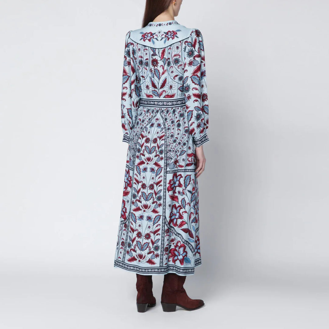 FARM Rio - Light blue midi dress with floral print Brand Apparel &amp; Accessories