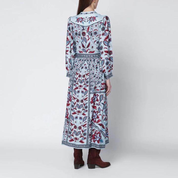 FARM Rio - Light blue midi dress with floral print Brand Apparel &amp; Accessories