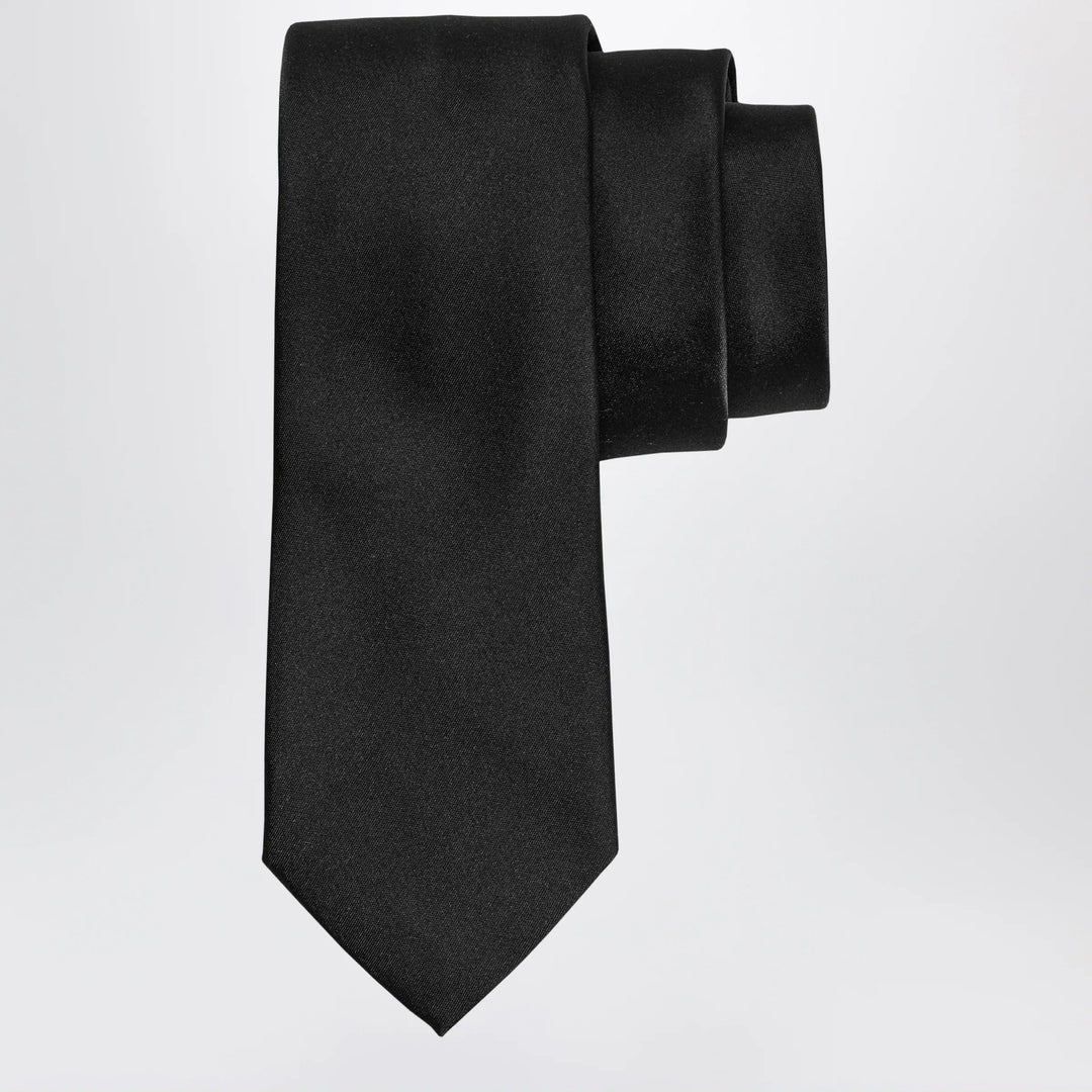 Ferragamo - Black Silk Tie Brand Apparel &amp; Accessories U
