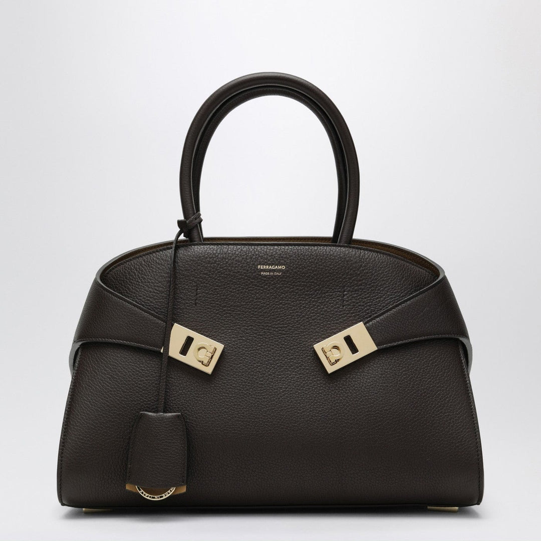 Apparel & Accessories TU Ferragamo - Hug M handbag in brown/ochre leather Brand