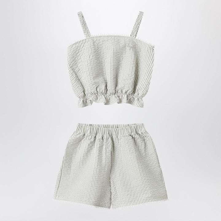 Apparel &amp; Accessories 6 Il Gufo - Granite-coloured set in striped seersucker Brand