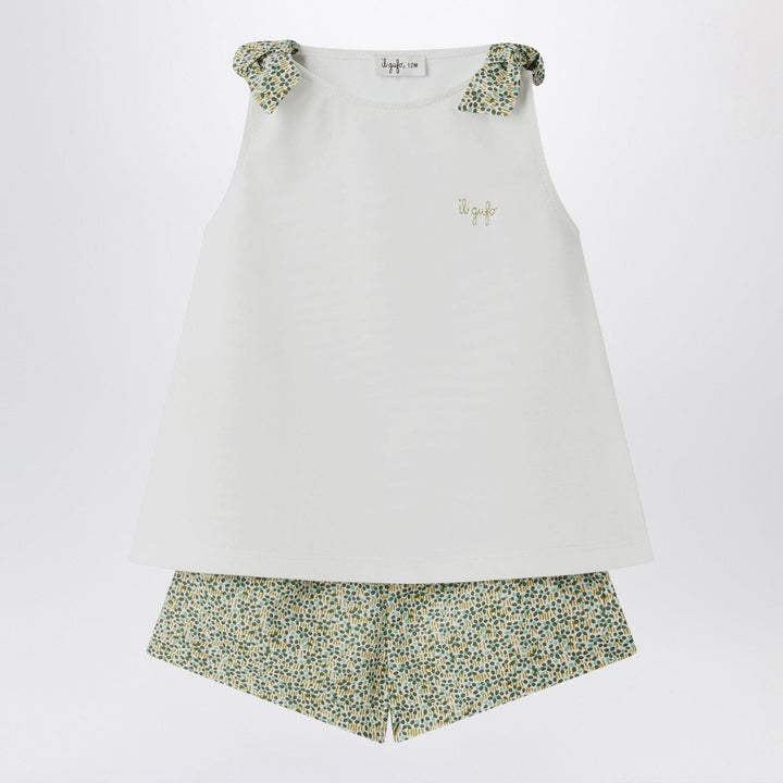 Apparel &amp; Accessories 5 Il Gufo - Two-piece white set in Liberty fabric Brand