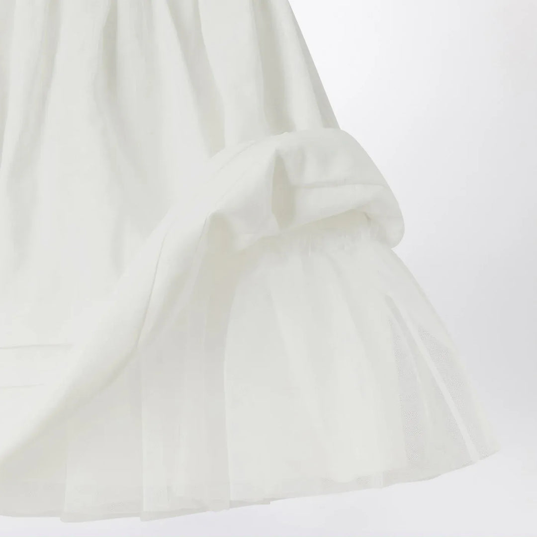 Il Gufo - White dress with culotte in viscose poplin Brand Apparel &amp; Accessories