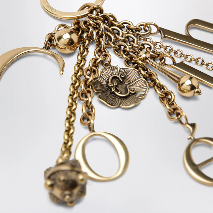 Chloé - Bag charm keyring Symbols Logo in vintage gold brass Brand Apparel &amp; Accessories > Jewelry U