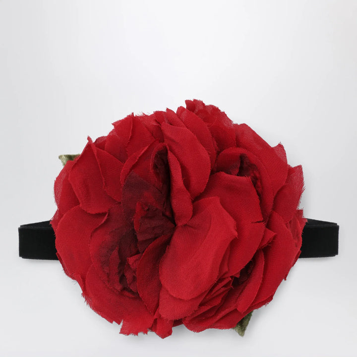 Dolce&amp;Gabbana - Choker with maxi red flower Brand Apparel &amp; Accessories > Jewelry TU