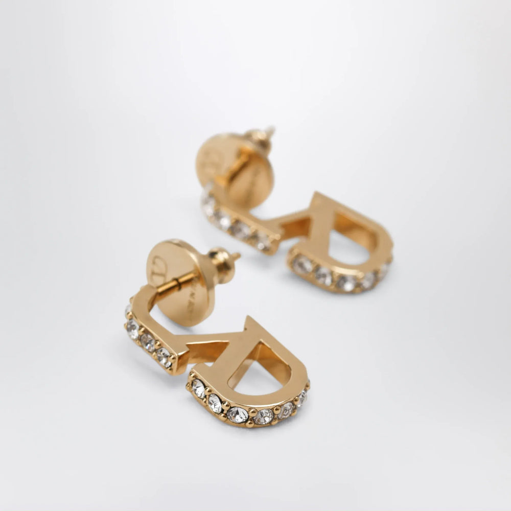 Valentino Garavani - Gold-tone VLogo Signature earrings with crystals Brand Apparel & Accessories > Jewelry U