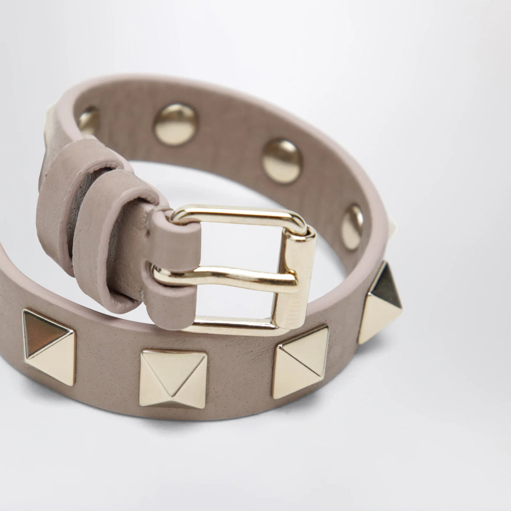 Valentino Garavani - Rockstud bracelet in powder pink leather Brand Apparel & Accessories > Jewelry U