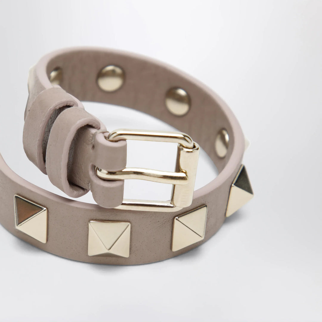 Valentino Garavani - Rockstud bracelet in powder pink leather Brand Apparel &amp; Accessories > Jewelry U