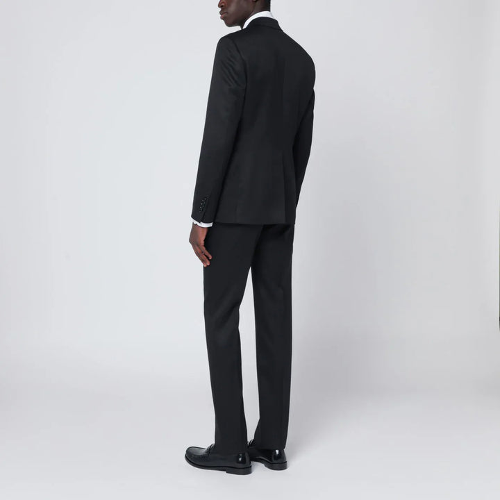 Lardini - Black single-breasted wool suit Brand Apparel &amp; Accessories 48 IT