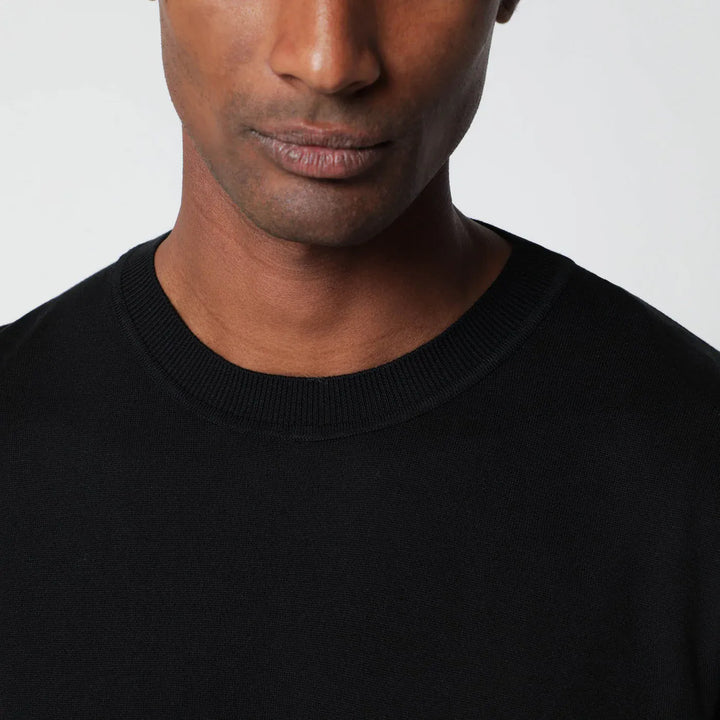 Lardini - Black wool-blend knit Brand Apparel &amp; Accessories