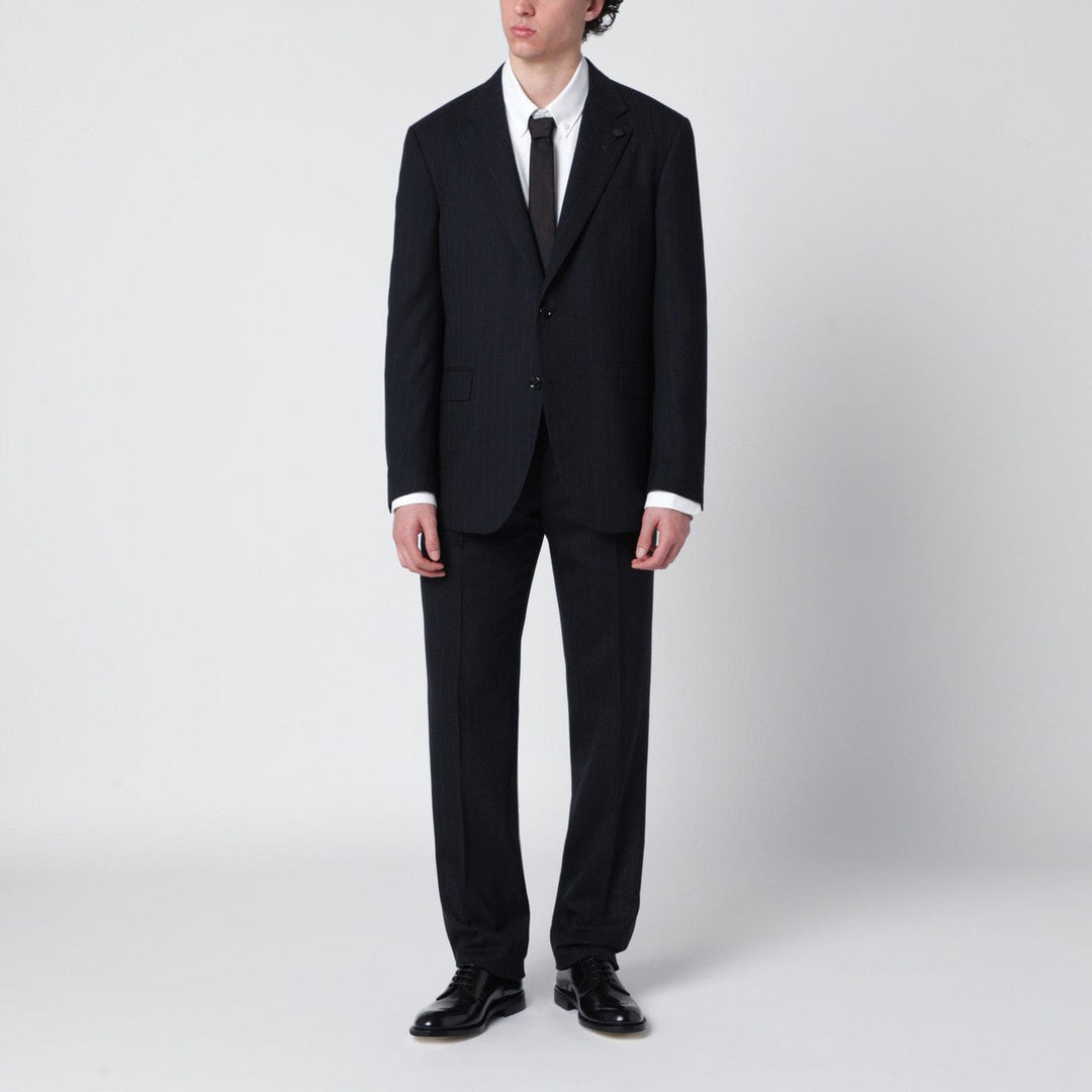 Apparel &amp; Accessories Lardini - Blue pinstripe wool single-breasted suit Brand
