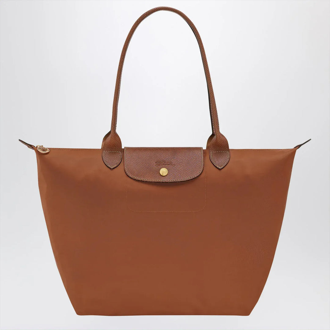 Longchamp - Cognac-coloured Le Pliage Original L bag Brand Apparel &amp; Accessories U
