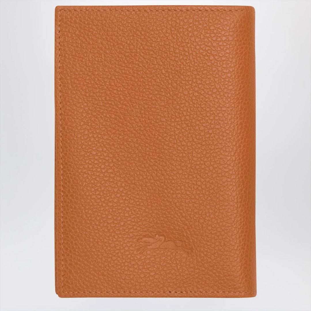 Longchamp - Le Foulonné amber-coloured passport case Brand Apparel &amp; Accessories TU