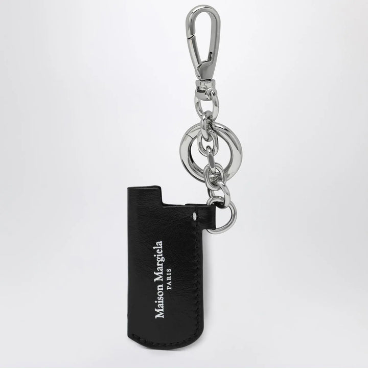 Maison Margiela - Black leather key holder with logo Brand Apparel &amp; Accessories TU