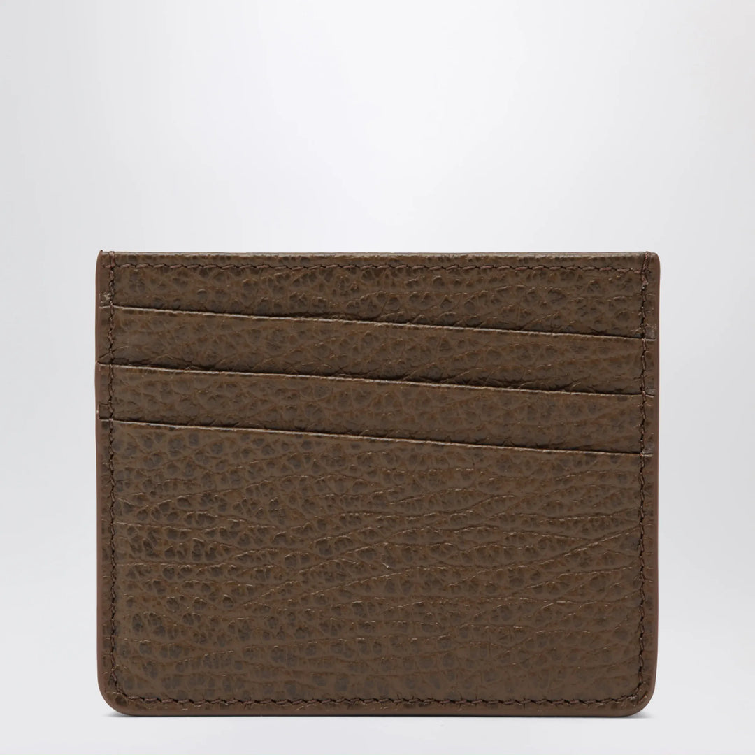 Maison Margiela - Brown Four Stitches calfskin card holder Brand Apparel &amp; Accessories TU