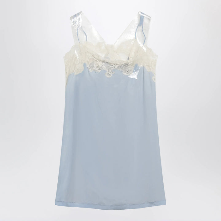 Maison Margiela - Taped slip dress in cupro light blue Brand Apparel &amp; Accessories