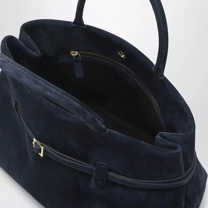 Manu Atelier - Le Cambon 35 dark blue suede bag Brand Apparel &amp; Accessories TU