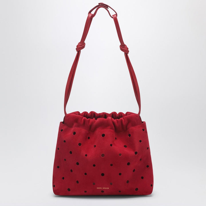 Apparel &amp; Accessories TU Manu Atelier - Romy perforated red suede pouch Brand