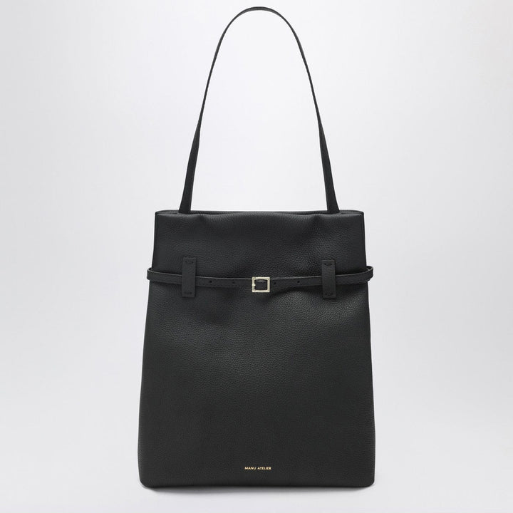 Apparel &amp; Accessories TU Manu Atelier - Tote Du Jour tote bag in black calfskin Brand