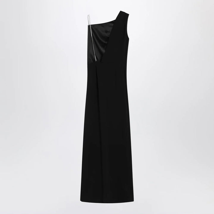 Max Mara Pianoforte - Long black cady bustier dress Brand Apparel &amp; Accessories 40  IT