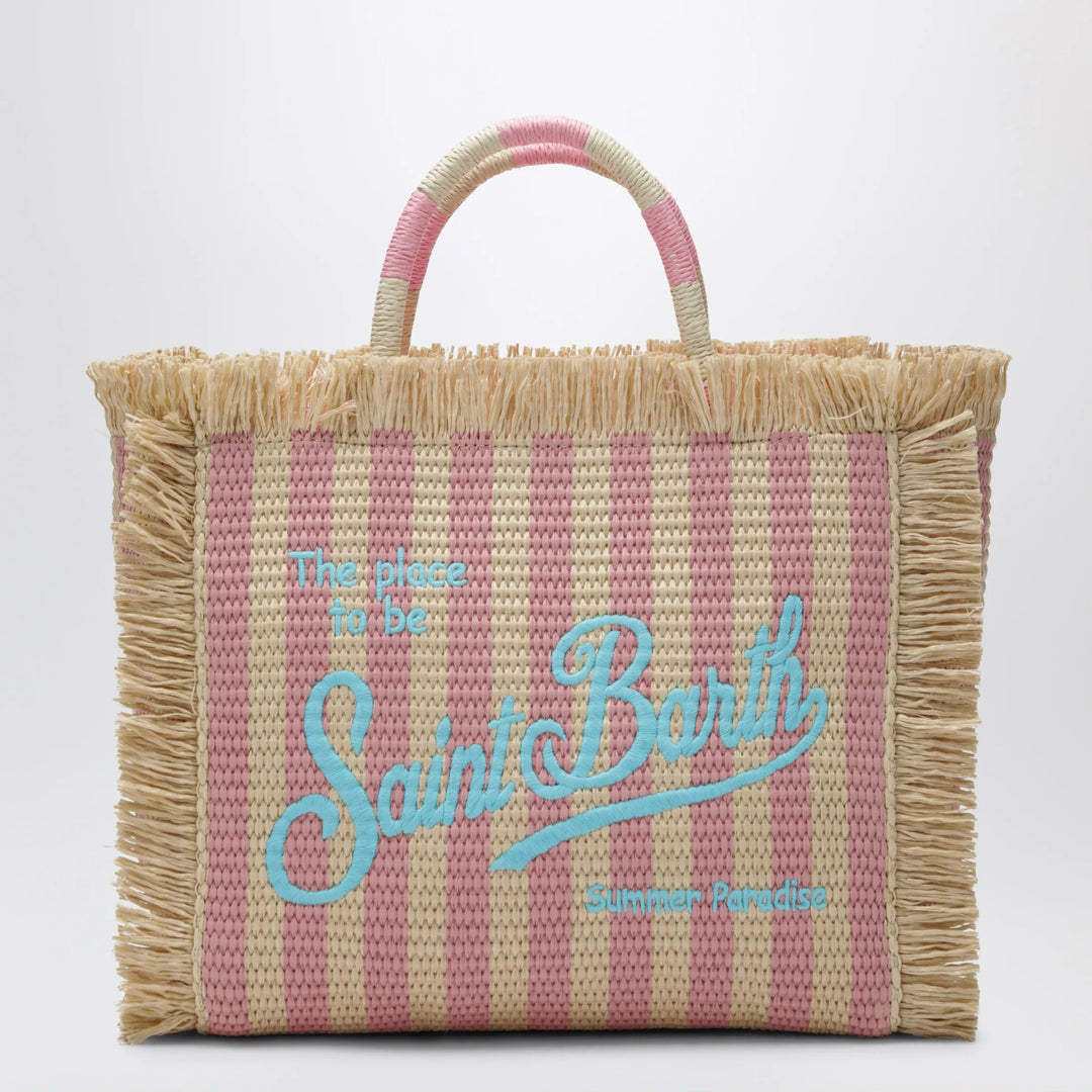 MC2 Saint Barth - Colette striped straw-effect fabric bag Brand Apparel &amp; Accessories TU