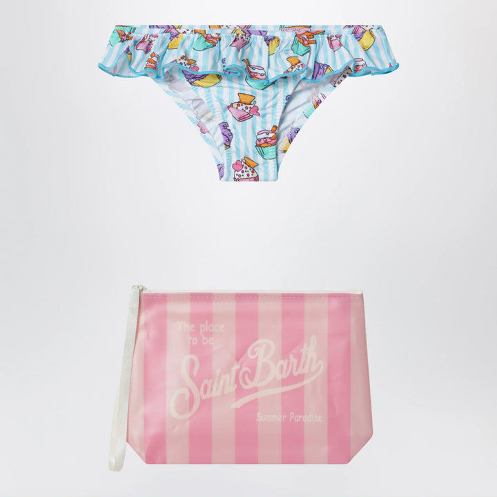 MC2 Saint Barth - Light blue striped swim briefs with pouch Brand Apparel &amp; Accessories 1