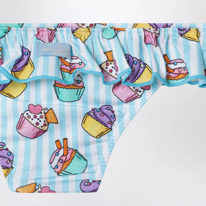 MC2 Saint Barth - Light blue striped swim briefs with pouch Brand Apparel &amp; Accessories