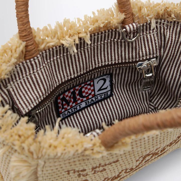 MC2 Saint Barth - Small Colette bag in straw-effect fabric Brand Apparel &amp; Accessories TU